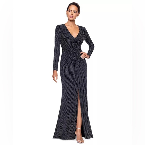 Xscape Women's Rhinestone-Embellished Ruched Gown - Picture 3 of 8